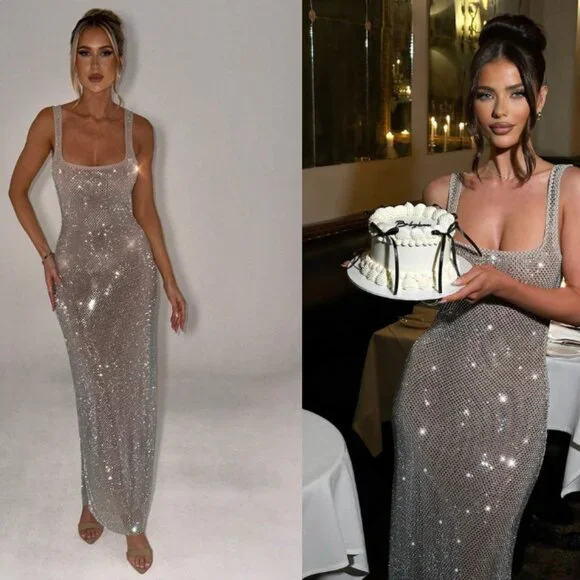 Babyboo Petra Sequin Maxi Dress NWOT XS - Picture 2 of 11